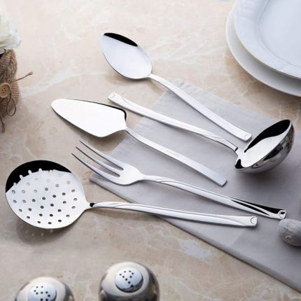 Sade 5 Parça Paslanmaz Çelik Servis Takımı