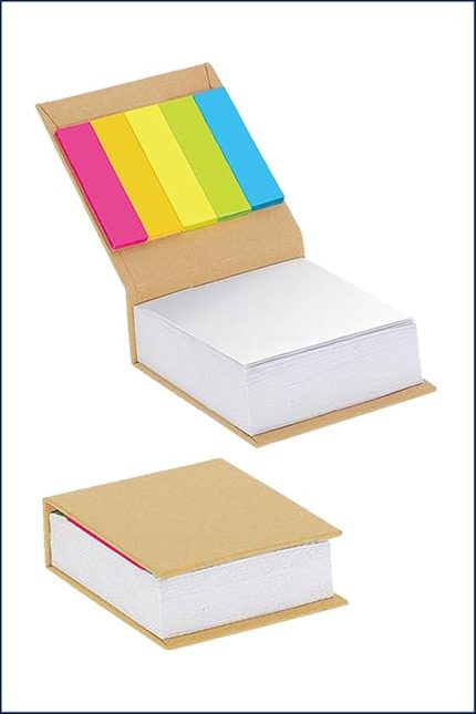 Geri Dönüşümlü Renkli Yapışkanlı Post-it Küp Notluk