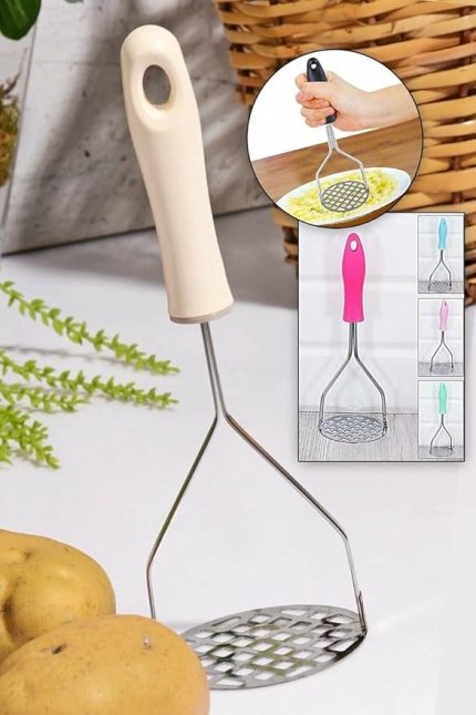 Home Metal Saplı Paslanmaz Çelik Patates Ezici (Plastik Saplı)