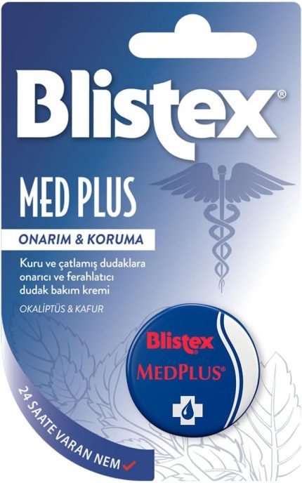Medplus Kavanoz Kuru ve Çatlamış Dudaklara Onarıcı ve Ferahlatıcı Dudak Bakım Kremi x2