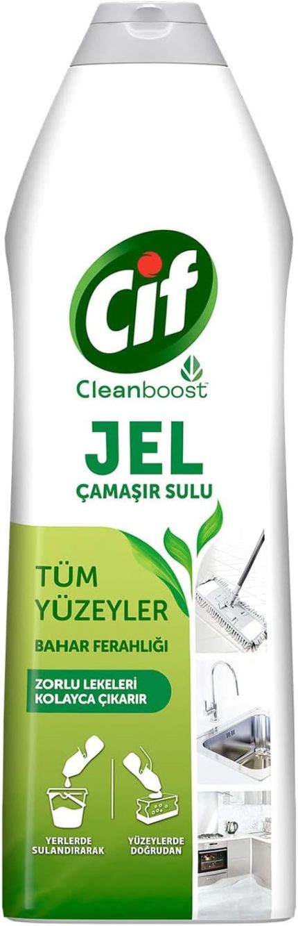 Jel Yüzey Temizleyici Cleanboost Tüm Yüzeyler için Leke Çıkarıcı Çamaşır Sulu Bahar Ferahlığı 750 ml