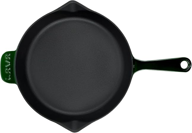 Metal Premium Serisi - Döküm Kızartma Tavası, Yuvarlak, 28 cm, Majolik Yeşil - Görsel 3