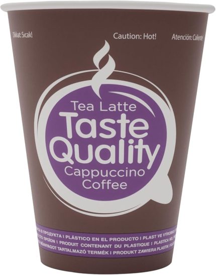 50 adet Tek kullanımlık karton bardak, 12 oz sıcak kahve bardağı, sıcak/soğuk içecek bardağı 300 ml, Taste Quality
