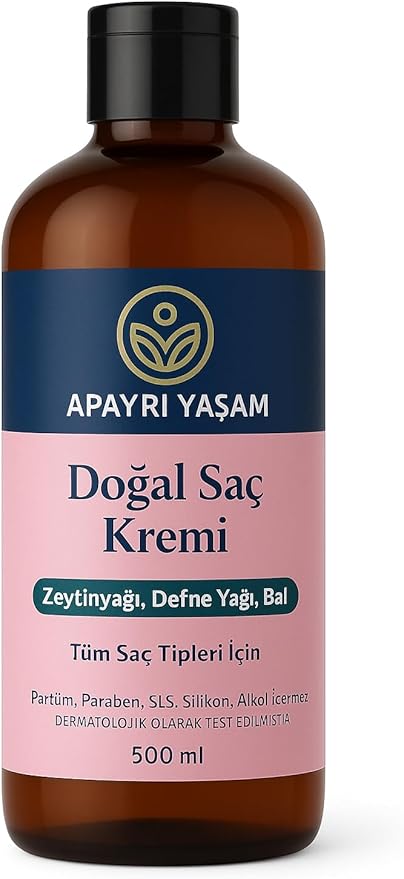 Yaşam Zeytinyağı Defne Yağı Bal Özlü Tüm Saç Tipleri İçin Doğal Saç Kremi 500 ML