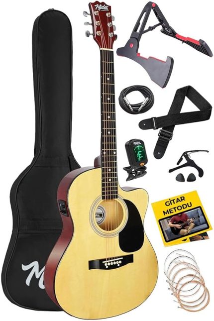 RG-560NT Pack Natural Elektro Akustik Gitar Full Set Ekolayzerli 40 İnç 4/4 Yetişkin