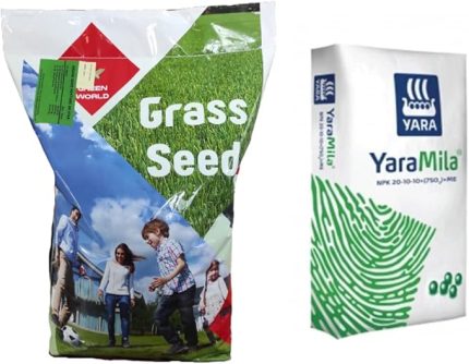 Star Karışım İthal Çim Tohumu - 5 KG + Çim Gübresi - 5 KG