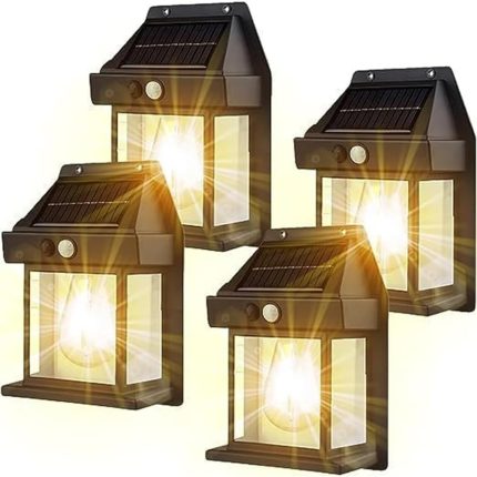 Model YENİ Suya Dayanıklı Harekete Duyarlı Güneş Enerjili Solar LED Dış Mekan Bahçe Lambası (4)