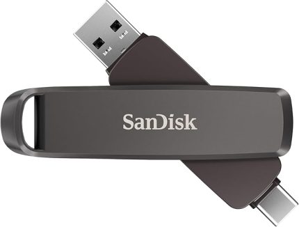 2TB Extreme PRO Çift Sürücü USB - 1.000 MB/sn'ye kadar, USB Type-C ve USB Type-A, Yüksek Performanslı Flash Sürücü - SDDDE1-2T00-G46