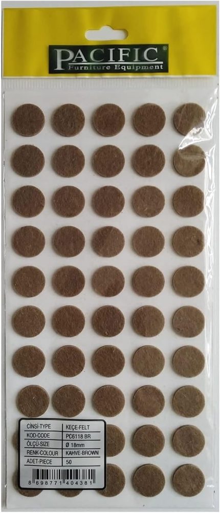 Altı Yapışkanlı Zemin Koruyucu Ses Kesici Keçe 18 mm Kahve