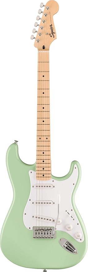 FSR Squier Sonic™ Stratocaster®, Akçaağaç Parmak Tahtası, White Pickguard, Surf Green