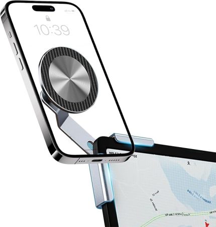 Tesla Telefon Tutucu, Manyetik Araç Montajlı Telefon Tutucu, Tesla 3/Y/S/X Ekran için Güçlü Mıknatıslı Araç Telefonu Tutacağı, Tüm Telefonlara Uyar