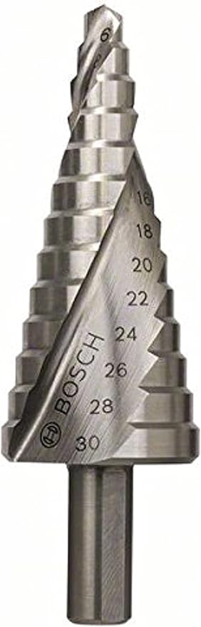 Professional Accessories Hss Kademeli Matkap Ucu (Ince Malzemeler için, Örneğin Çelik Sac, Çap 6-30 mm, 13 Kademeli)