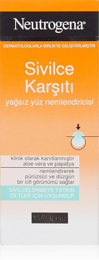 sivilce karşıtı yağsız yüz nemlendiricisi 50ml, 50 ml