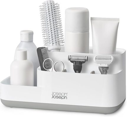 Joseph 70513 Easy-Store Banyo Düzenleyici, Beyaz/Gri