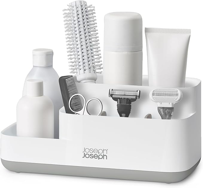 Joseph 70513 Easy-Store Banyo Düzenleyici, Beyaz/Gri