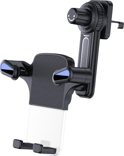 Coverzone Araç Telefon Tutucu Araba Havalandırmasına Uygulanabilen 360 Derece Dönebilen Uygun Kıskaçlı Model Araba Kalorifer Izgarasına Montaj Siyah Renk CA-05