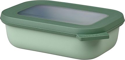- Multi Bowl Cirqula Rectangular - Kapaklı Saklama Kabı - Buzdolabı için hava geçirmez saklama kutusu ve mikrodalga fırın kabı olarak uygundur - 500 ml - Nordic Sage