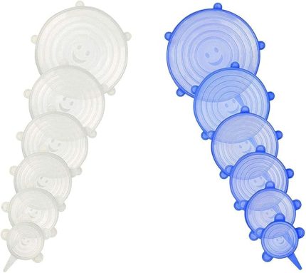 Tazeliği Koruyan 6'lı Silikon Streç Gıda Saklama Koruma Kapakları