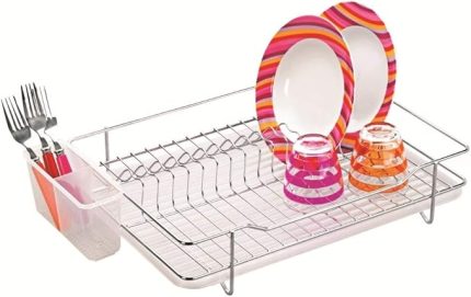 Metal Tek Katlı Yonca Tabaklık Bulaşıklık