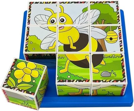 Uçan Hayvanlar 3D Puzzle - 9 Küp 6 Yapboz