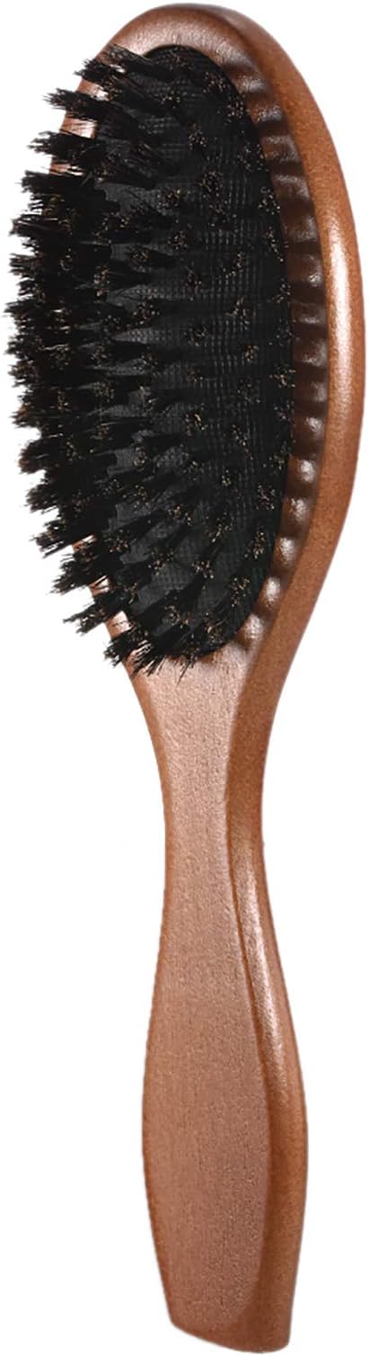 Doğal Domuzu Kıl Saç Fırçası Doğal Yaban Domuzu Kıl Saç Fırçası Tarak Oval Anti-statik Paddle Saç Uzatma Fırçası Derisi Masaj Kayın Ahşap Saplı