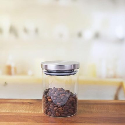 300 Ml Vakumlu Metal Kapaklı Borosilikat Cam Kavanoz (8.5cm*10cm) 1 Adet