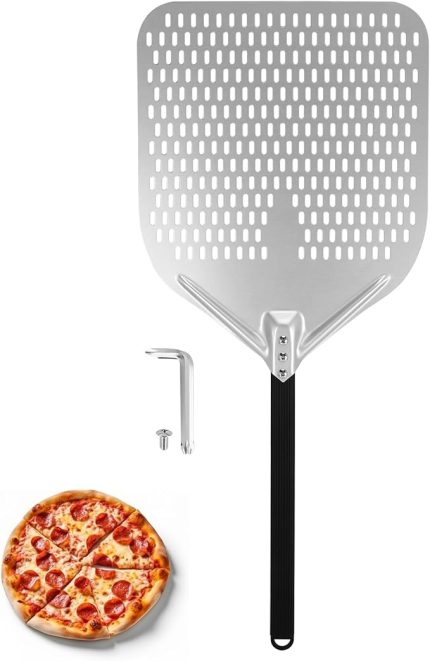 14-inç Dural Delme Pizza Kürek Bağlama Pizza Kürek Kalın Fırın Çevirme ve Aktarma Pizza 16 inç Kolu
