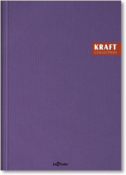 Color 2017115/2 Kraft Defter Sert Kapaklı, Spiralli, 1.Hamur Kağıt, 200 Sayfa, Mor