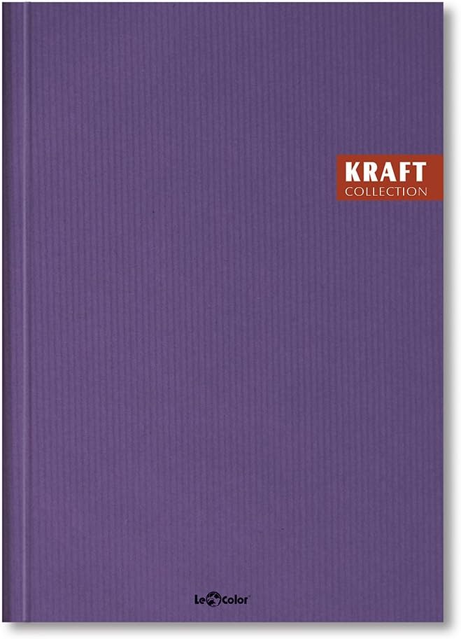 Color 2017115/2 Kraft Defter Sert Kapaklı, Spiralli, 1.Hamur Kağıt, 200 Sayfa, Mor