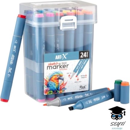 Sketch Marker Çift Taraflı Çizim Kalem Seti Art-X Rich Yüksek Kalite Kalıcı Mürekkep İade Garantili,SYFARTXSET-24