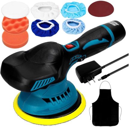 Rowermax Çift Akülü Orbital 18V Lityum 2x Batarya 6 Devir Ayarlı Detay Pasta Cila Zımpara Polisaj Makinesi