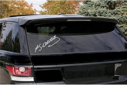 Master Kemal Atatürk İmzası Motorsiklet,Kask,Laptop,Motor Ve Oto Araç Sticker 20 X 6 Cm Beyaz