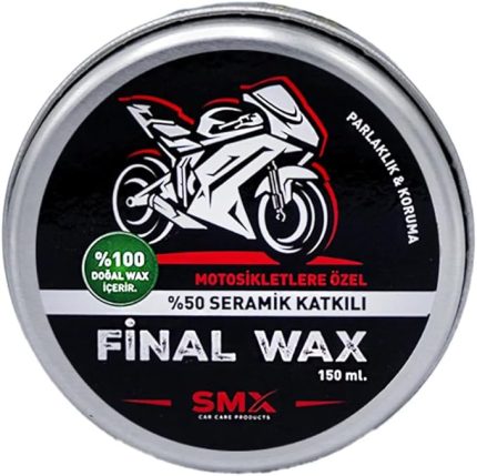 Motosikletlere Özel%50 Katkılı Final Wax 150 ML,Hediye Takoz Cila Süngeri