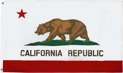 FLAG Bayrak güller 150 x 90 cm – Kaliforniyalı eyaleti bayrağı 90 x 150 cm İnce polyester – Bayrak bayrağı
