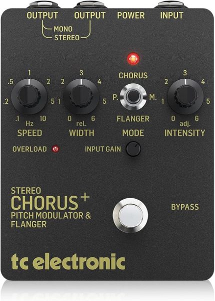 Electronic t.c Stereo Chorus Flanger Pedal SCF ALTIN, Siyah