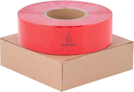 3 Metre Tüvtürk Onaylı Reflektör Fosforlu Şerit Bant Kırmızı