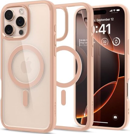 iPhone 16 Pro Max ince MagSafe Kılıf Ultra Hybrid Sararma Karşıtı DuraClear™ Hava Kanalı Teknolojisi™ Askeri Sınıf Koruma MagFit Rose Şeffaf Kapak - ACS08690