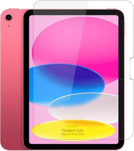 iPad A16 11 inç 2025 / iPad 10. Nesil 10.9 inç 2022 uyumlu Temperli Ekran Koruyucu Kırılmaz Cam