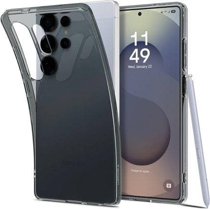 Galaxy S25 Ultra ile Uyumlu Kılıf Liquid Crystal Sararmaya Dayanıklı ince Gri Şeffaf Kapak - ACS08949 (Spigen TR Garantili)