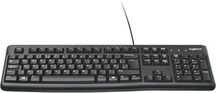 K120 USB Kablolu Klavye, Sayısal Tuş Takımına Sahip, Sıvı Dökülmelerine Dayanıklı, Türkçe Q Klavye, Siyah