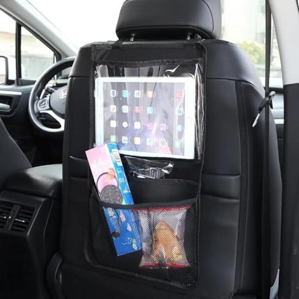 Araba Koltuk Arkası Tablet Tutucu ve Cepli Eşya Düzenleyici Çantası - Araç İçi Depolama Organizatörü