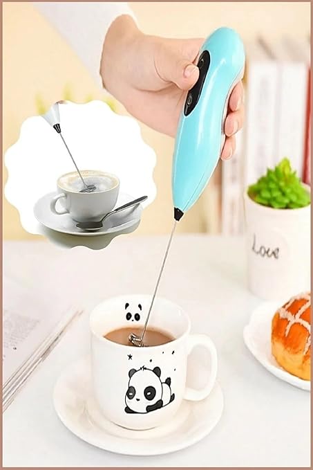 Pilli Kahve Öğütücü ve Karıştırıcı Mikser, Süt Köpürtücü Mini Mikser, MKSR001 - Görsel 2