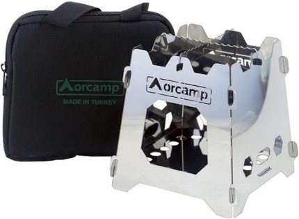 Paslanmaz Inox Ateş Kutusu - Çantalı, Dayanıklı Kamp Ekipmanları, Kamp Aksesuarları, Açık Hava Sporları, Doğa Sporları, Yürüyüş