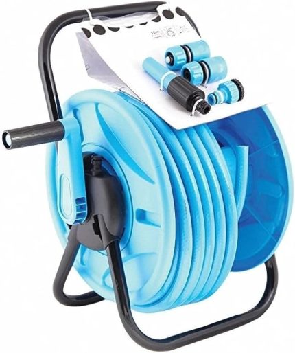 Makaralı Bahçe Hortumu Bahçe Sulama Hortum Makara Kaplin Tabanca Seti 25Metre Hortum Ve Su Püskürtme