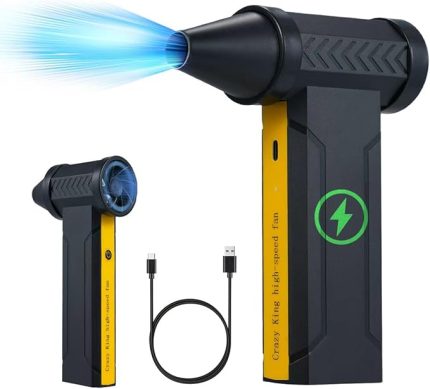Sıkıştırılmış Hava Üfleyici/Taşınabilir Turbo Fan, 160000TR/Min Pilli Basınçlı Hava Püskürtme 10000 mAh Toz Fırçası Basınçlı Hava Silgisi PC Ev Araba Temizleme için
