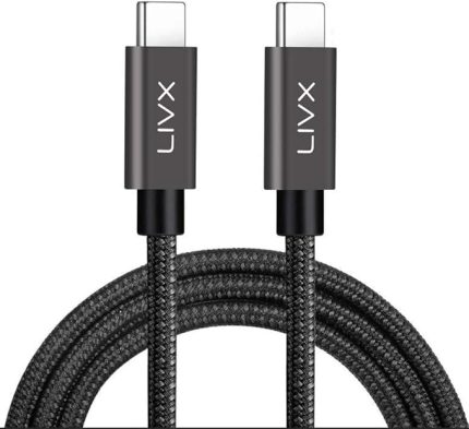 Force 100W Type-C to Type-C 3 Metre USB 3.1 Gen2 10 Gbps 4k@60hz Hızlı Şarj Data ve Görüntü Aktarım Kablosu Örgülü