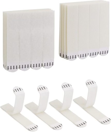 32 çift (64 şerit) resim çerçevesi için yapıştırma çivisi, resim asmak için, delmeden büyük poster şeritleri cırt cırtlı bant resim askısı 93 x 19 mm