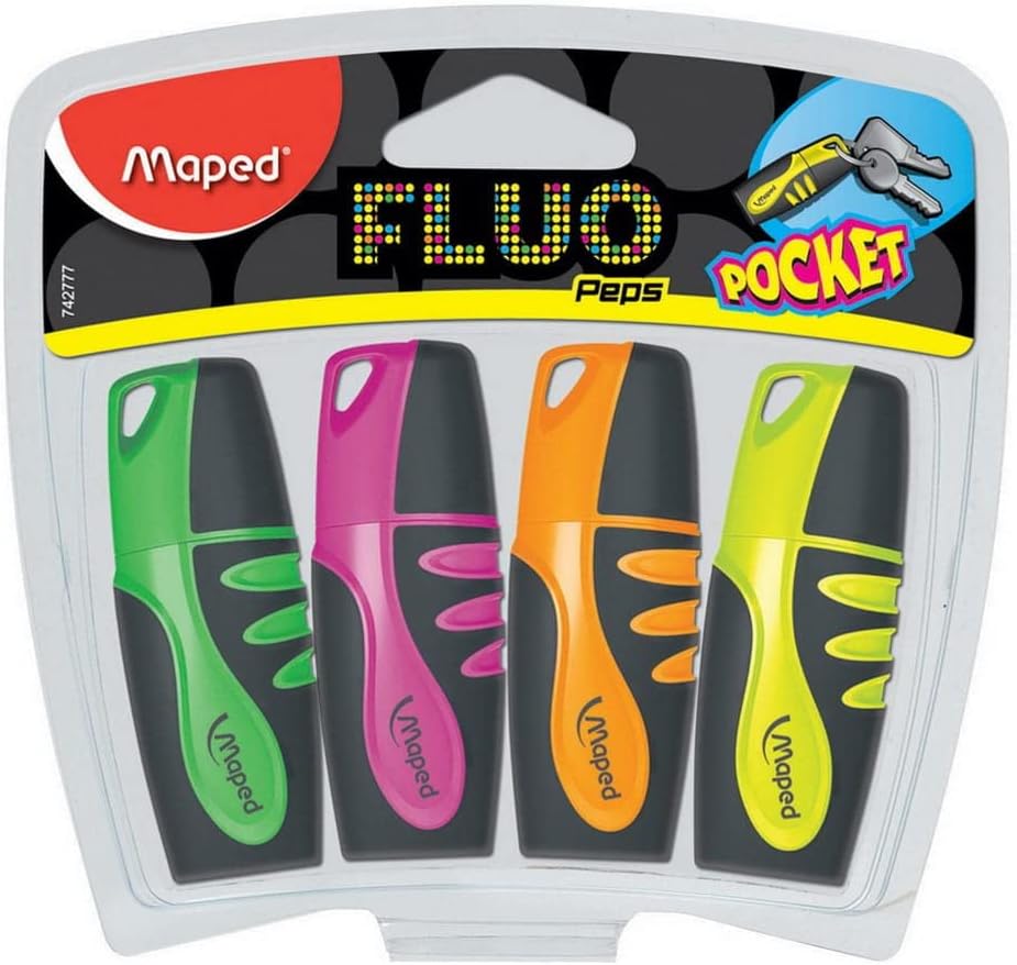 742777 Fluo Peps Mini Fosforlu Kalem 4 Lü