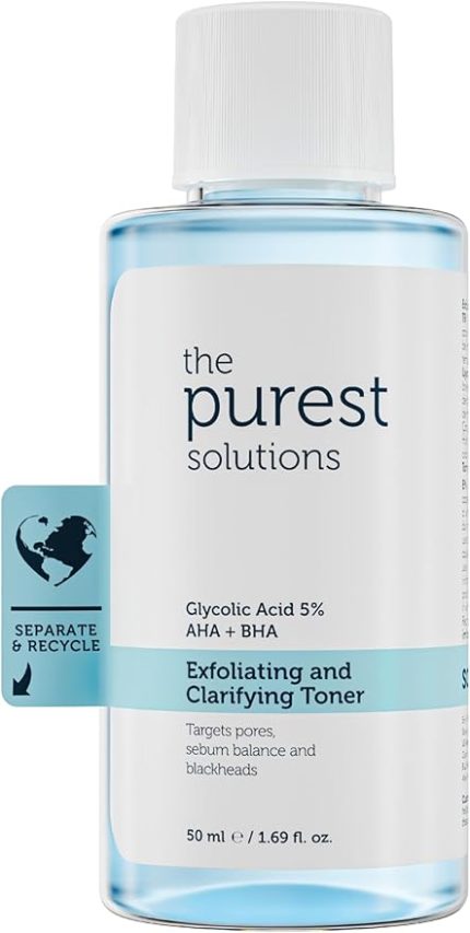 Purest Solutions Canlandırıcı Ve Gözenek Sıkılaştırıcı Glikolik Asit Mavi Tonik, Seyahat Boy 50 ml
