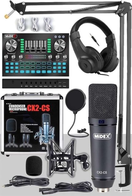 Stüdyo Ekipmanları Private Paket-4 CX2 Mikrofon VS20 Ses Kartı Stüdyo Kayıt Seti